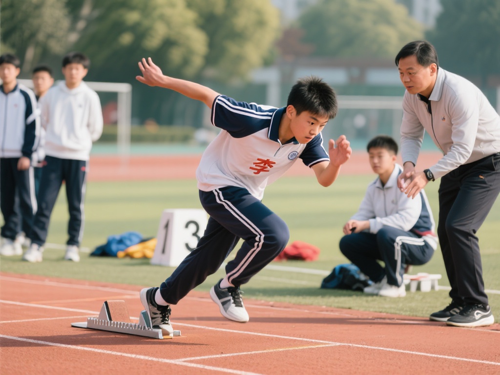 例如，某位初三学生李明在体育中考前两个月，因为起跑